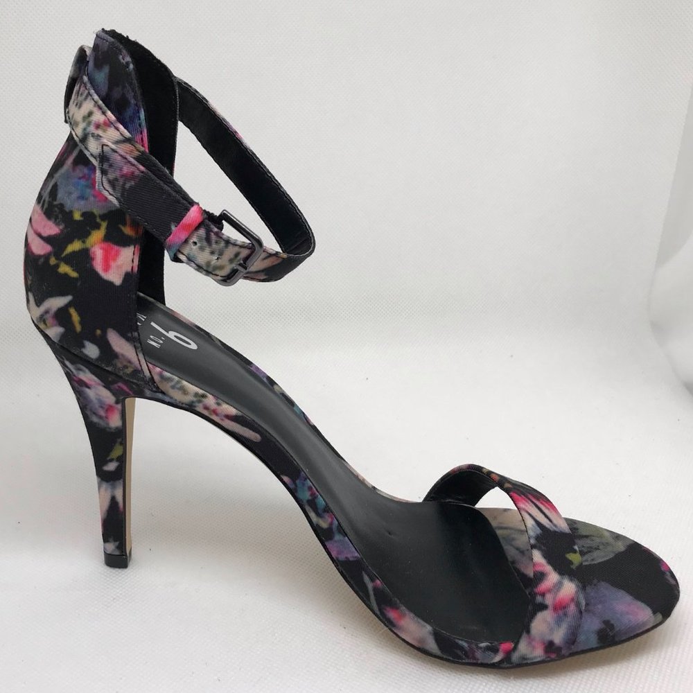 Mix No.6 Rayelle Black Floral Dressy Stiletto Pump Size 10